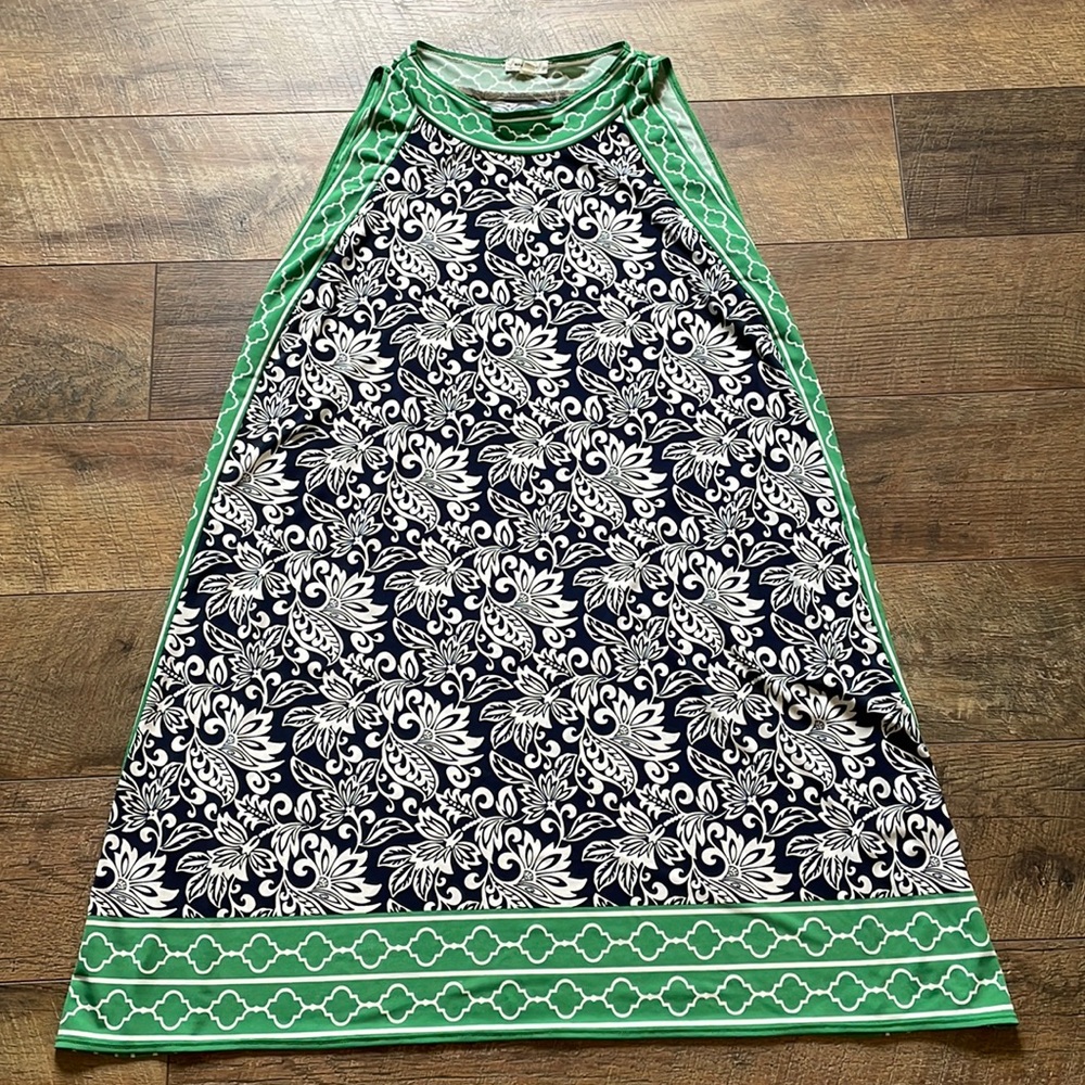 Women’s size XL max studio blue and green summer dress #48